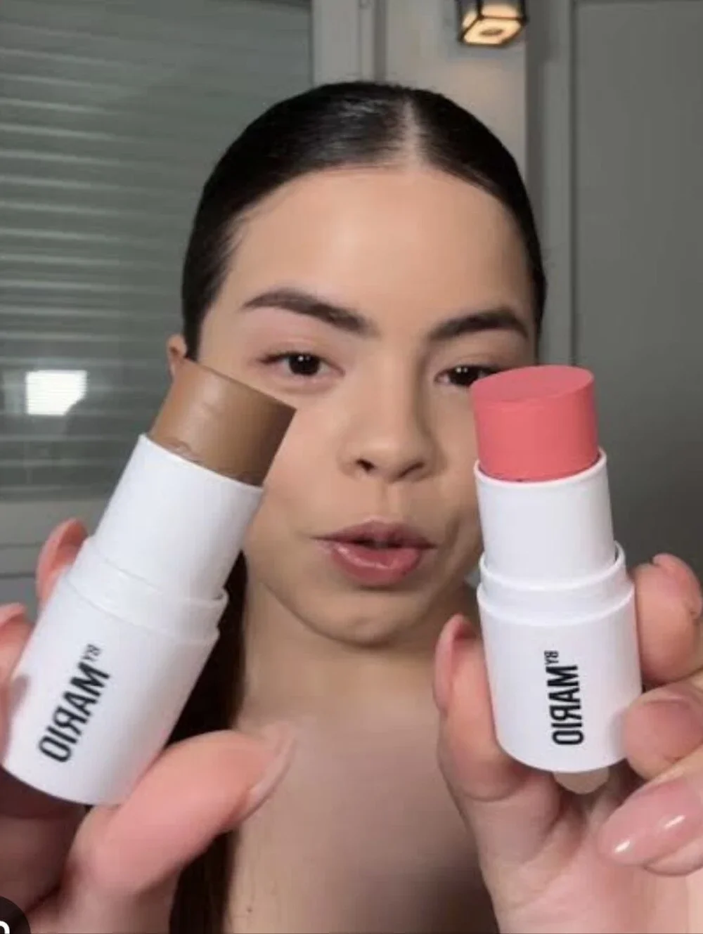 ❇️🧚‍♀️Makeup By Mario Contour & Blush Stick Duo DARK & RASPBERRY NWT